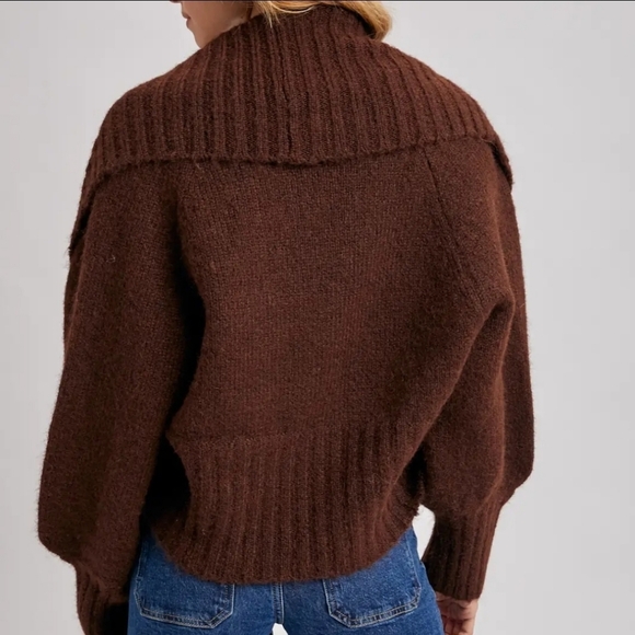 Cropped Chuncky Knit Sweater Shrug - Picture 4 of 4